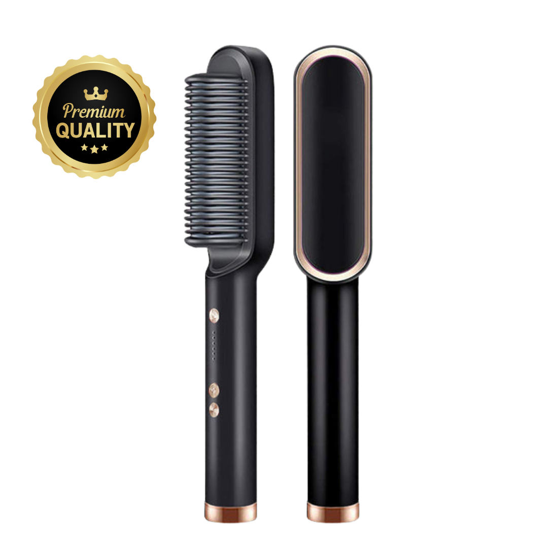 GlowUpPro™ Ionic Straightening Hair Brush for Effortless Smooth Frizz-Free Shine
