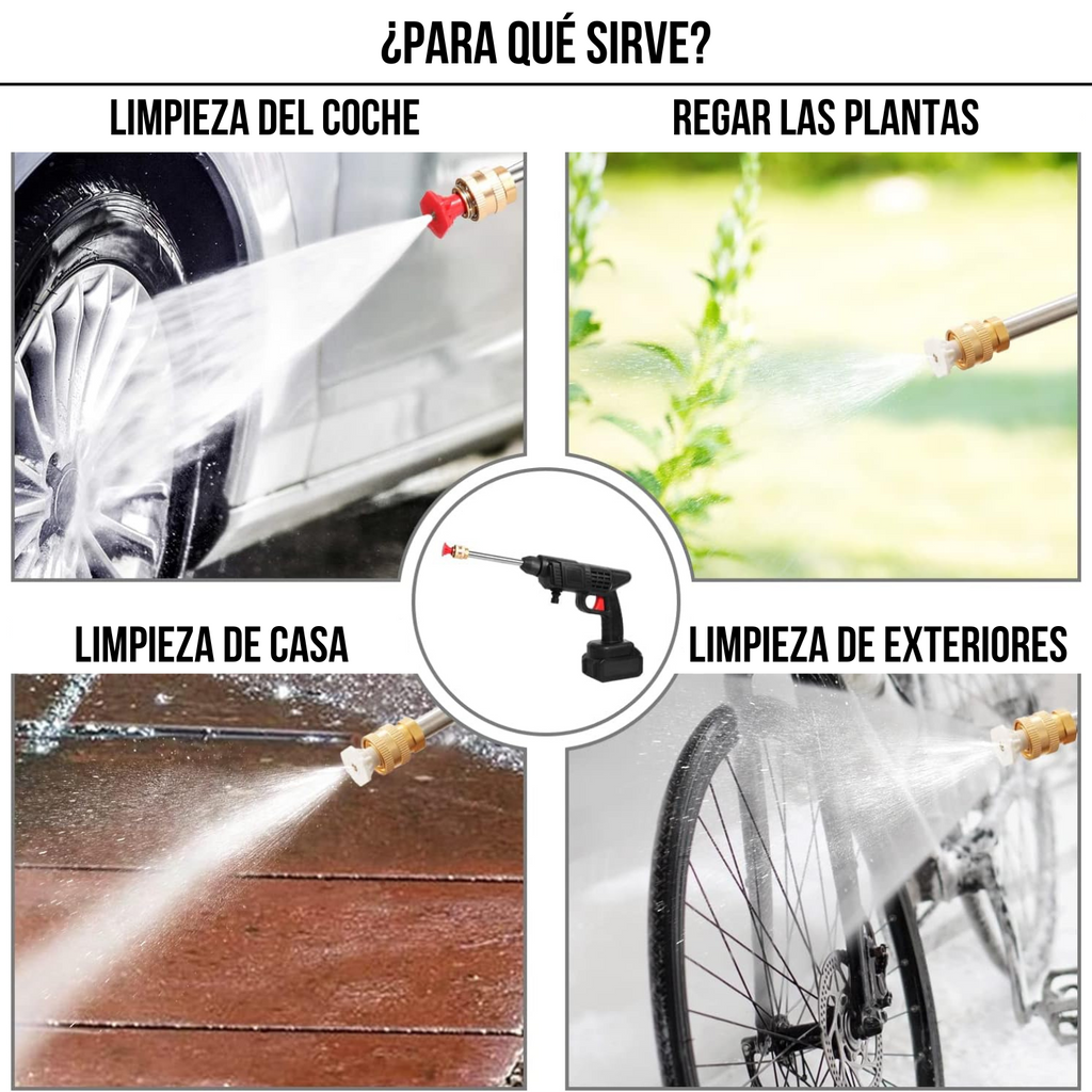 AquaForce PRO - Pistola de Alta Presión para Limpieza