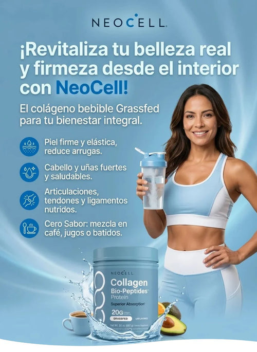 Transforma tu cuerpo desde adentro | Colágeno Bio-Péptidos 20g Proteína 💙
