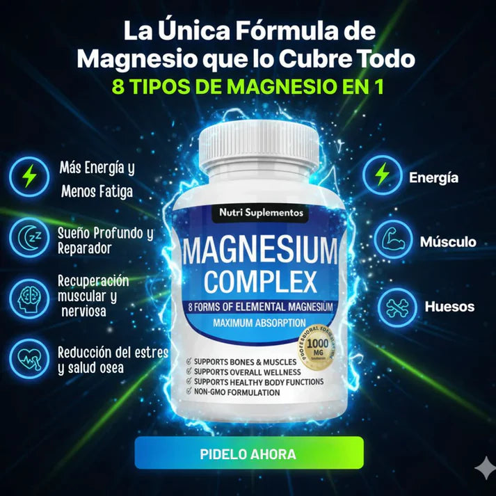 ¿Estrés y Cortisol Alto? | Magnesio 8 en 1: Equilibra tu Cortisol y Reduce el Estrés 🧘‍♀️