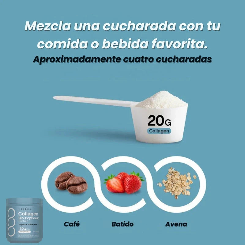 Transforma tu cuerpo desde adentro | Colágeno Bio-Péptidos 20g Proteína 💙