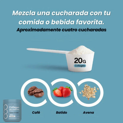 Transforma tu cuerpo desde adentro | Colágeno Bio-Péptidos 20g Proteína 💙